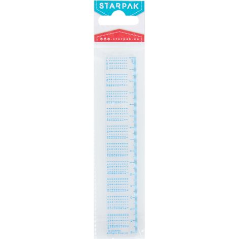 Righello in plastica da 15 cm con tabella di moltiplicazione