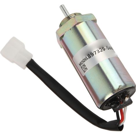 Électrovanne d'arrêt de carburant 897329 5680 DC12V - Remplacement fiable et robuste pour moteurs Isuzu 3LD1 et 3LD2 (1/5)