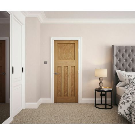 Edwardian Traditional Oak Panel Door 1981 x 762mm