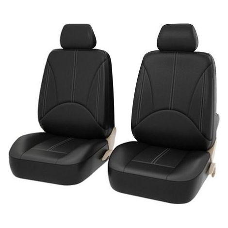 Universeller Autositzbezug aus PU-Leder, Premium-Qualität, schwarze Schalensitzlehne, Autoinnenraum-1 (1/5)