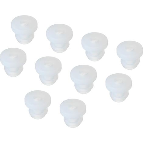 20Pcs Bouchon Passe Fil Caoutchouc Diamètre d'Installation de 5.5mm, ID 3mm, Hauteur 8mm Passe-Câble Transparent Joint Anti-Rayures pour Boîte Électrique et Conduit de Câble (1/5)