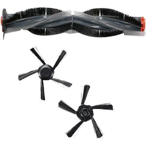 Kit de brosses combinées pour aspirateur robot Neato Botvac D3 D4 D5 D6 D7 D75 D80 D85 : 1 brosse principale et 2 brosses latérales. (1/2)
