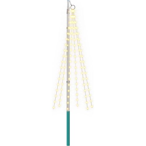 Luci per albero di Natale con picchetti e asta per bandiera vidaXL (1/5)