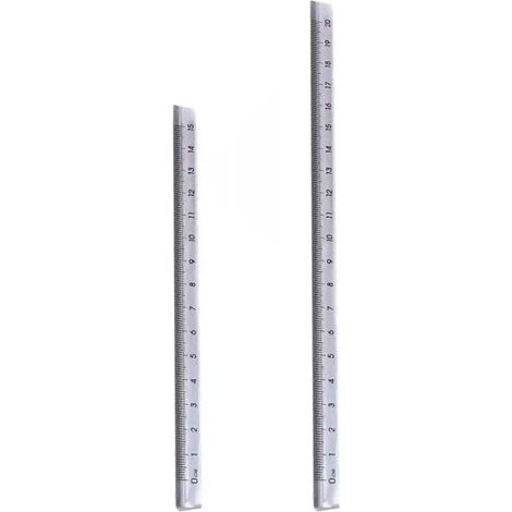 Ensemble de 2 règles triangulaires transparentes, outil mesure 15 (1/5)