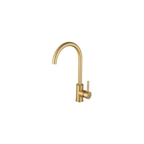 Robinet Salle Bain, Robinet Lavabo Pivotant à 360°, Mitigeur Lavabo à Bec Haut, Robinet pour Salle de Bain ou Petite Cuisine, Doré Brossé (1/5)