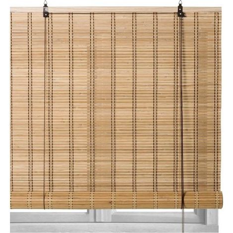 Store enroulable - JUANIO - Juanio - Bambou - 140x250 cm - finition bois clair (1/5)