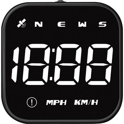 Compteur de vitesse GPS, affichage tête haute, direction de conduite, affichage de l'heure, alarme de survitesse, alarme de conduite en état de fatigue