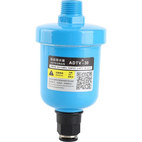 Vanne de purge automatique G1/2 1,0 MPa en aluminium pour système de compresseur d'air (1/5)