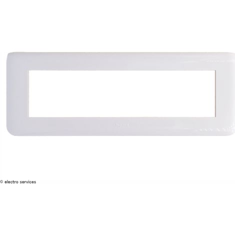 Plaque horizontale Mosaic Legrand 8 modules Finition: Blanc