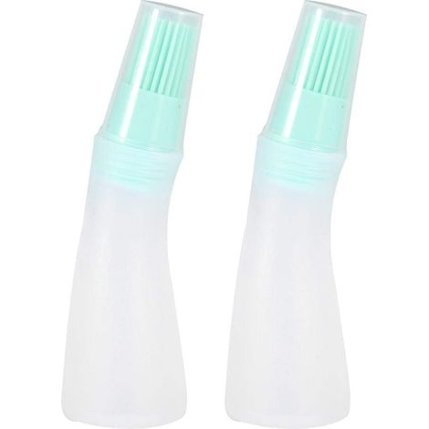 Lot de 2 pinceaux de cuisson en silicone, applicateurs pour huile et marinade, accessoires pour barbecue et pâtisserie