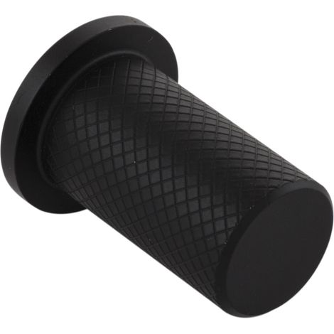 Möbelknopf Möbelknauf Harlequin ø 17, Tiefe 33mm, Edelstahl gerändelt schwarz (1/5)