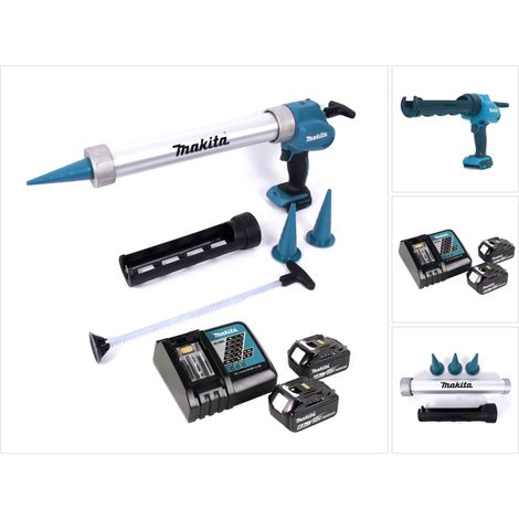 Makita DCG 180 RGX Pistolet à cartouche sans fil 18 V 300 / 600 ml + 2x batterie 6,0 Ah + chargeur
