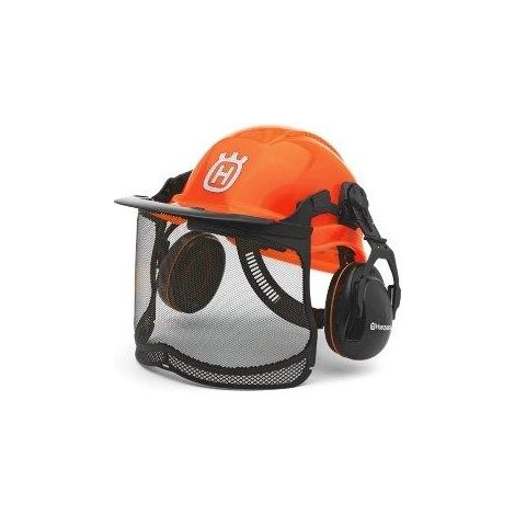 HUSQVARNA Casco forestal clásico con visera de malla y protección auditiva