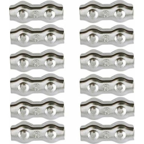 Serre-câble en acier inoxydable 304 à double pince Serre-câble, 12pcs double pince M3, adapté au travail BLOW (1/5)