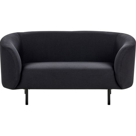 Sofa 2 Seater LOEN Fabric Black