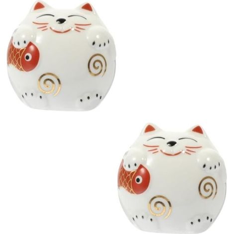 2 Pièces Tirelire Décor Enfants Fille Jouets Pièce Chanceuse Argent Chat Porte-Bonheur Chat Porte