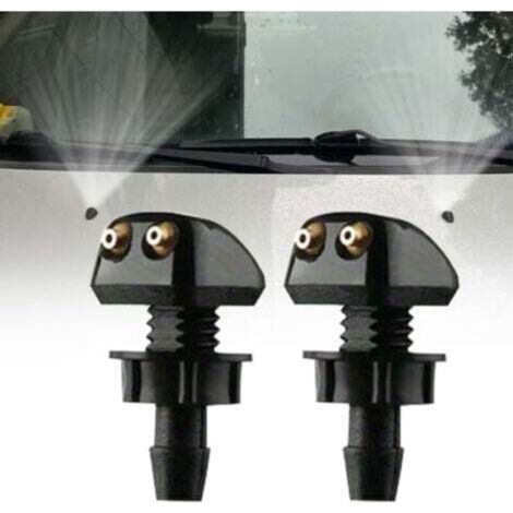 [Buses de Lave-Glace] 4pcs Universelles Avant de Voiture Noir en Plastique Jet de Pulvérisation Essuie-Glace (1/4)