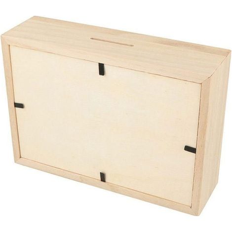 3 tirelires en bois à customiser 12 x 17 cm (1/4)