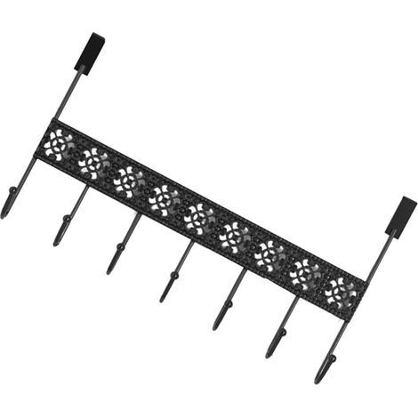 serviettes mural INOOMP en fer noir avec 7 crochets Durable (1/5)