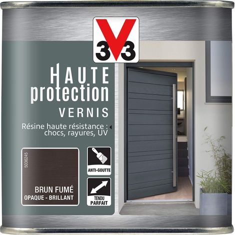 V33 Vernis extérieur protection Brun fumé brillant 0,75 L (1/4)