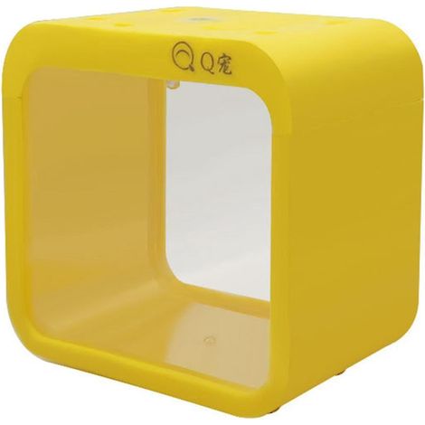 Aquarium économe en énergie, élégant et réutilisable, en forme de coquille avec fenêtre d'alimentation, terrarium pour poissons, fournitures ménagères -