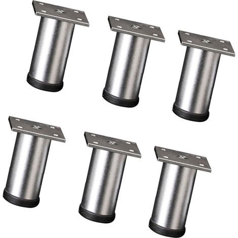 Rehausseurs de cadre de lit modernes en aluminium, pieds-Argent (1/2)
