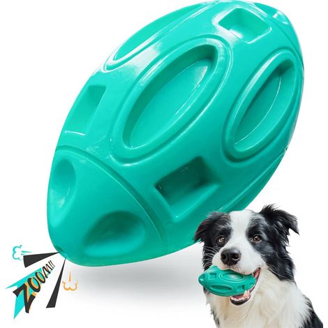 Balle à mâcher en caoutchouc couineur pour chiens à mâchoires puissantes - Jouet pour animaux de compagnie quasi indestructible et durable avec couineur, idéal pour les races moyennes et grandes.