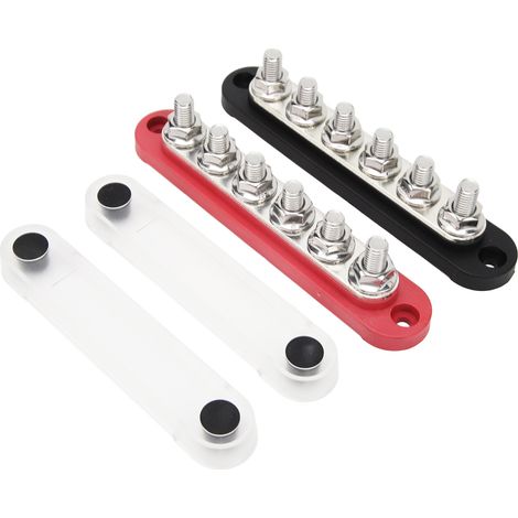 Bloc de distribution électrique 6 voies 150A étanche avec barres omnibus, pour installations solaires véhicules 12V à 48V (1/5)
