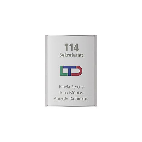 Rótulo para puertas ORLANDO™  H x A 148 x 110 mm  DIN A6  peso