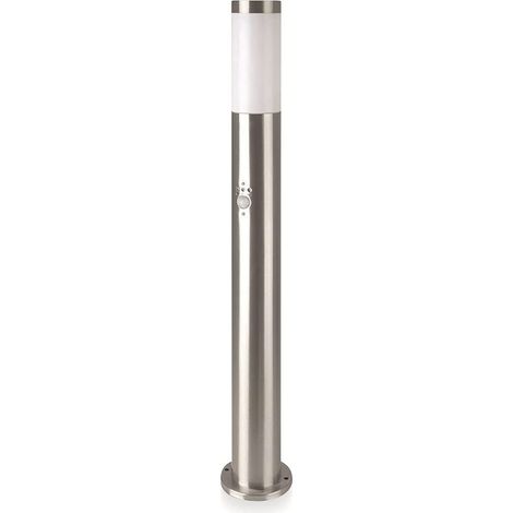 Lampada da terra rilevatore di movimento giardino terrazzo illuminazione acciaio inox luce esterna argento V  -TAC 8960 (1/10)