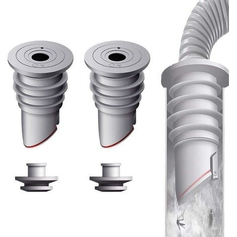 Joint de Tuyau de Machine à Laver, 2 Pièces 35-40mm Gris Bouchon Anti Odeur Machine à Laver Bouchon D'Étanchéité de Tuyau D'Évacuation, Joint de Tuyau de Vidange Déodorant pour Domestique