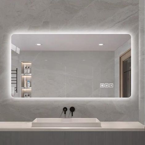 Miroir de salle de bain LED 60 x 120 cm avec rétroéclairage Ce produit de haute qualité allie esthétique et fonctionnali