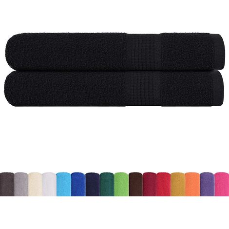 Serviettes FROGN 2 pcs noir 100x200 cm 360 g/m² (1/5)