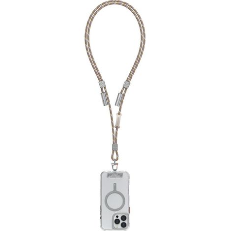 Universelles Handy-Lanyard mit 2-in-1-Kabel Skinarma Dyno Ve USB-C/USB-C beige (1/5)