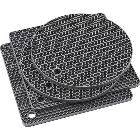 4PCS (gris)Coussin d'isolation thermique en silicone (1/5)