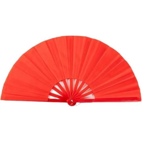 Éventail de bottes au sol, 33 cm, éventail de bottes au sol, éventail pour danse en ligne, portable pour extérieur, mariage, fête, décoration (rouge) (1/5)