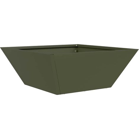 Maison Exclusive - Vaso da giardino Verde oliva 40 x 40 x 15 cm