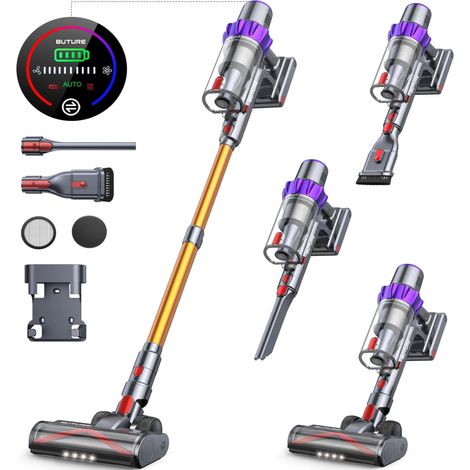 VC80 Aspirateur sans fil pour appareil ménager, puissance d'aspiration de 500W, 48kpa, tasse à poussière de 1,5 l, batterie perfecemballages (1/5)