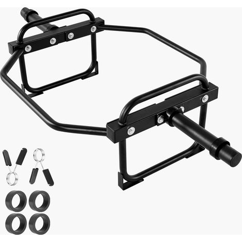 Mophorn Barra Esagonale per Sollevamento Pesi 50 mm, Capacità di Carico 240 kg, Strumento per Allenamento della Forza e Squat, Ideale per Palestra Domestica, Colore Nero (1/5)