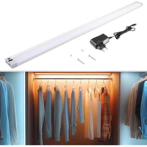 LED Lampe de Placard, 8W 620Lm 4000K Lumière d'Armoire, avec capteur infrarouge, Éclairage Blanche Neutre pour Armoire/Cuisine/Cabinet, 573mm (1/5)
