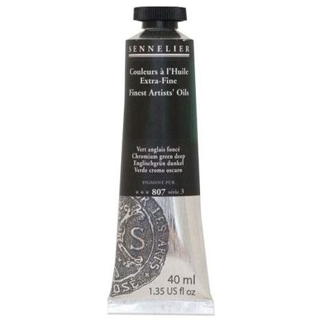 Peinture à l'huile - Sennelier - Phthalo Green Deep-chrome - 40ml - Vert profond - Avancé (1/2)