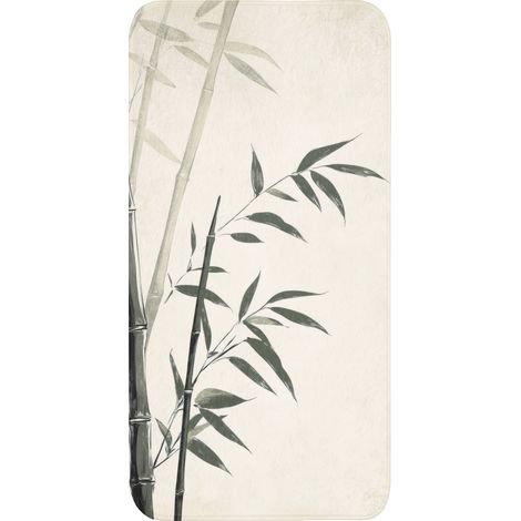 TAPIS DE TOILETTE Japandi - Bambou - Beige 60x120 cm