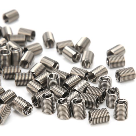 Lot de 100 inserts filetés mâles et femelles réducteurs pour écrous, outil de réparation, fixation en acier inoxydable M6x1x2,5D (1/5)