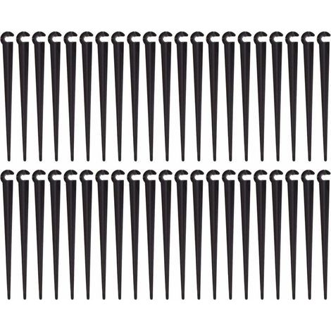 Irrigation Pipe Support Stakes, Drip Irrigation Tube Support Stake, Plastic Gardening Tool, Pack of 200 (1/5)