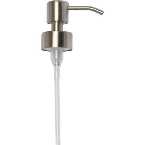Replacement pump for soap dispenser, replacement part for standard neck 28/400 (26 mm - 28 mm / 1.02 in - 1.10 in), brushed stainless steel finish - AquaForge (1/5)