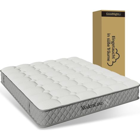 Orthopädische Taschenfederkernmatratze 160x200 cm H3 Mittelfest, 7-Zonen Kaltschaummatratze für Allergiker, 20 cm Höhe, Atmungsaktiv & Rutschfest (1/5)