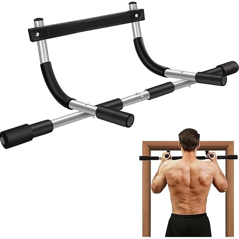 Barre De Traction Pour Encadrement De Porte - Acier Renforcé 1 6 Mm - Largeur Réglable 53 À 99 Cm - Charge Max 200 Kg - Pour Entraînement Maison
