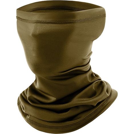 Tour de cou élastique 2 pièces pour homme et femme, coupe-vent et respirant, séchage rapide, idéal pour la moto, le vélo, le ski, la randonnée et la course à pied, vert (1/5)