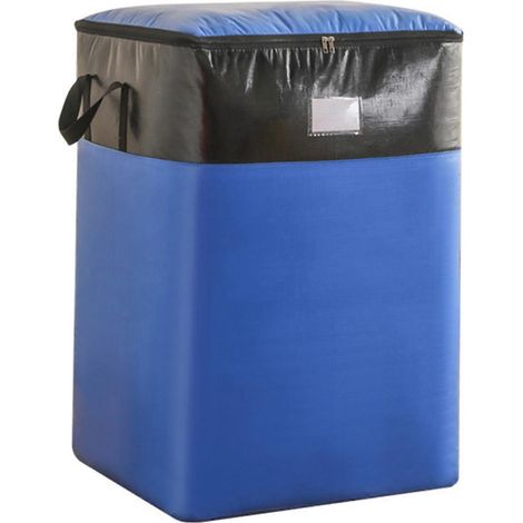 Sacs de déménagement ultra-résistants avec poignées - Grands bacs de rangement imperméables pour vêtements, couvertures et déménagements longue distance - 140 L - Bleu (1/5)