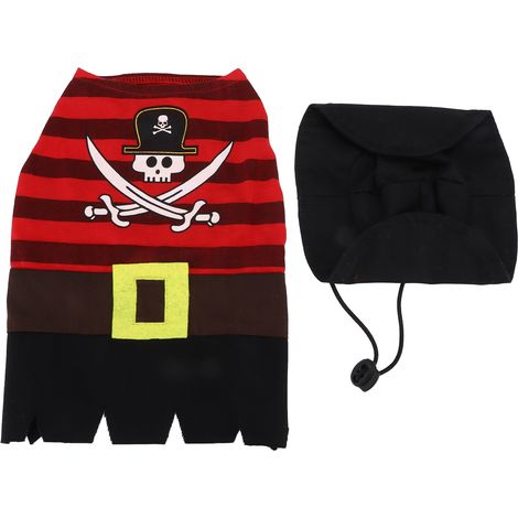 Déguisement de pirate lavable en machine pour chien, chiots et chatons (taille XL) (1/5)